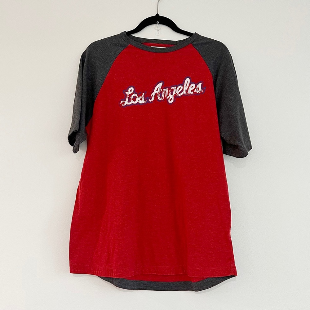 Mens NBA Exclusive Collection LA Clippers Short Sleeve Baseball Tee Size…